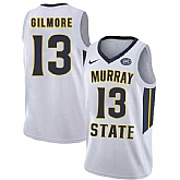 Murray State Racers 13 Devin Gilmore White College Basketball Jersey Dzhi,baseball caps,new era cap wholesale,wholesale hats
